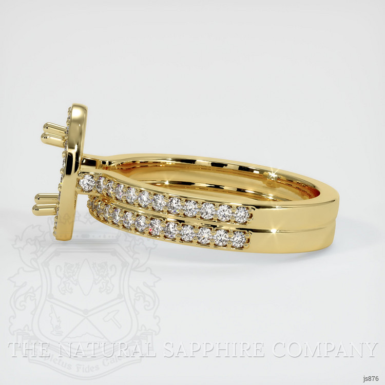 18K Yellow Gold Pave Ring Setting