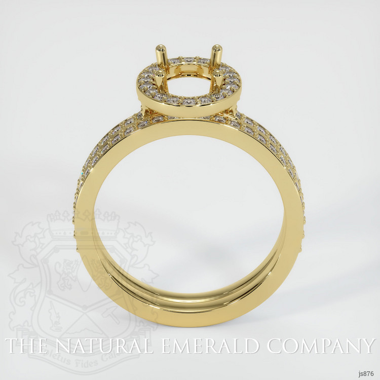 18K Yellow Gold Pave Ring Setting