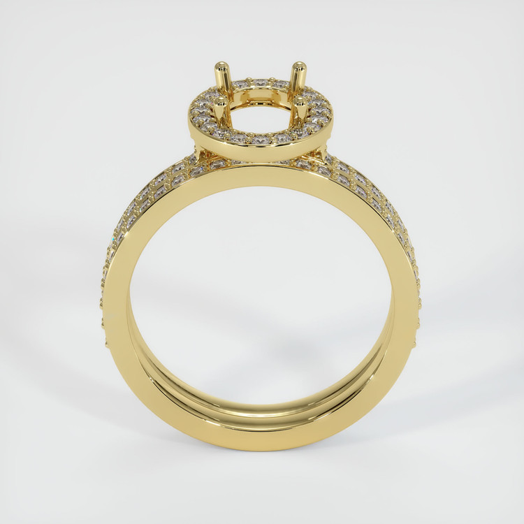 18K Yellow Gold Pave Ring Setting