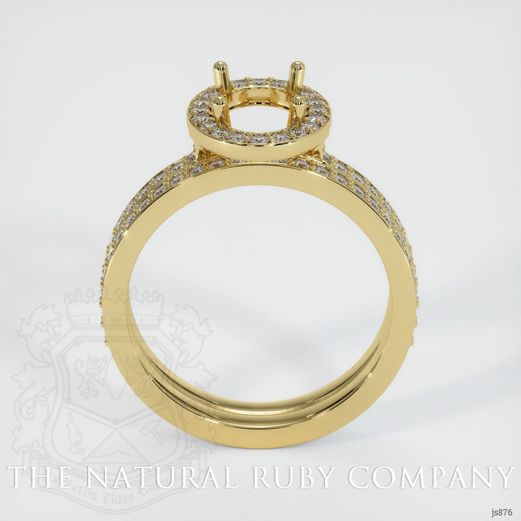 18K Yellow Gold Pave Ring Setting