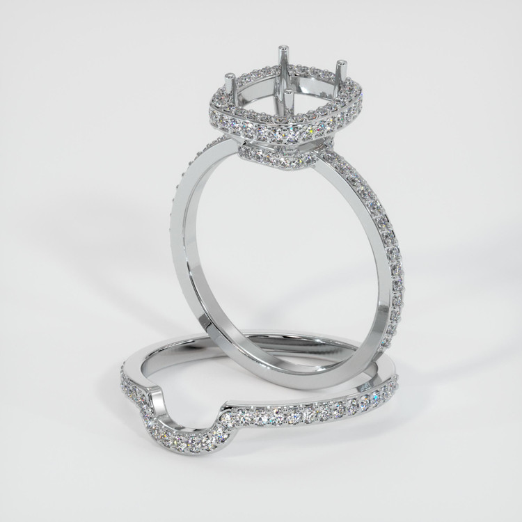 Platinum 950 Pave Ring Setting