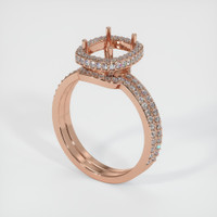 14K Rose Gold Pave Ring Setting Video