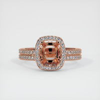 14K Rose Gold Pave Ring Setting Image