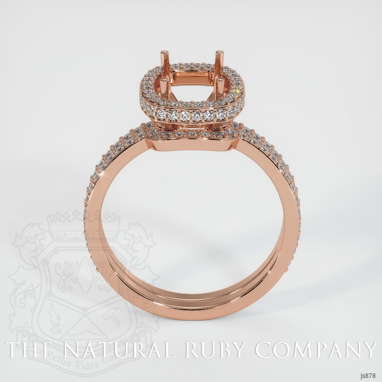 14K Rose Gold Pave Ring Setting