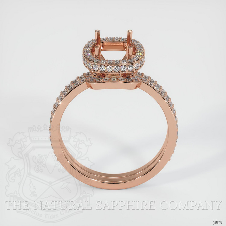 14K Rose Gold Pave Ring Setting