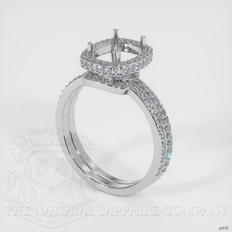 10K White Gold Pave Ring Setting