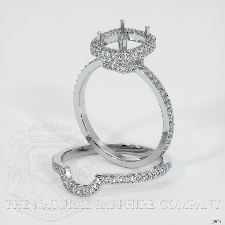 10K White Gold Pave Ring Setting