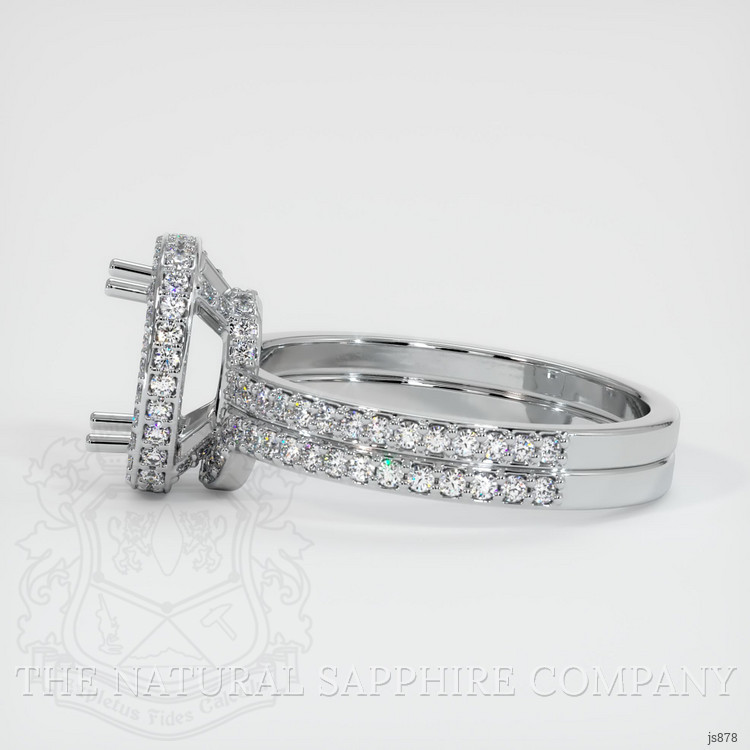 14K White Gold Pave Ring Setting