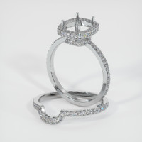 14K White Gold Pave Ring Setting Image