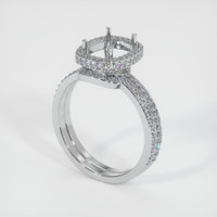 18K White Gold Pave Ring Setting Video