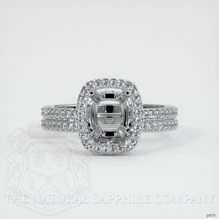 18K White Gold Pave Ring Setting