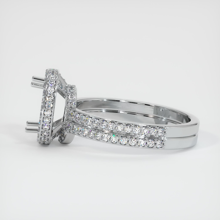 18K White Gold Pave Ring Setting