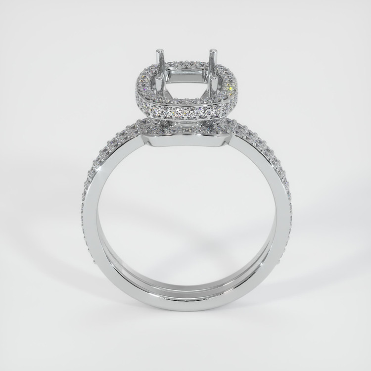 18K White Gold Pave Ring Setting