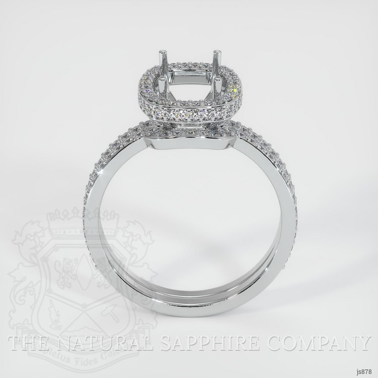 18K White Gold Pave Ring Setting