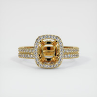 14K Yellow Gold Pave Ring Setting Image