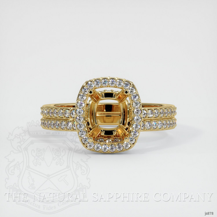 14K Yellow Gold Pave Ring Setting
