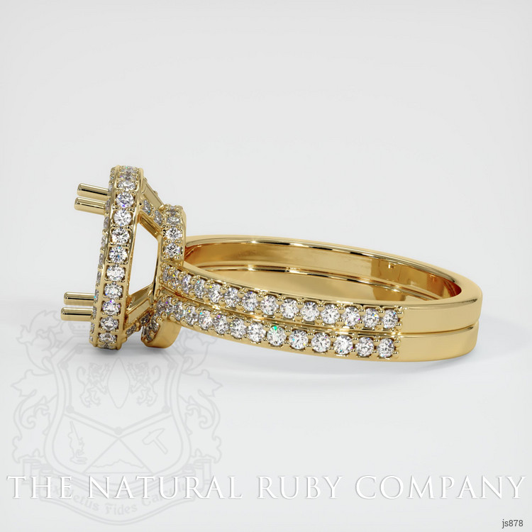14K Yellow Gold Pave Ring Setting