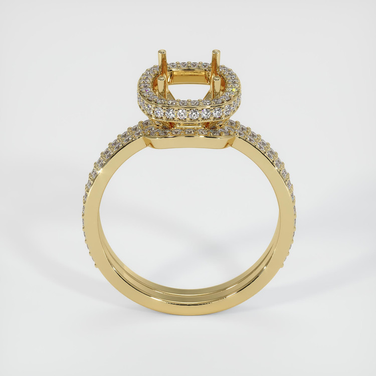 14K Yellow Gold Pave Ring Setting