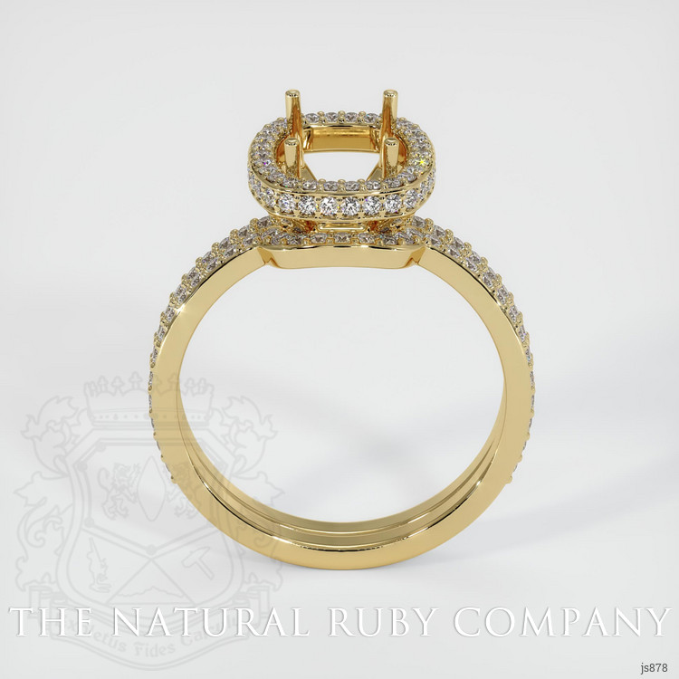 14K Yellow Gold Pave Ring Setting