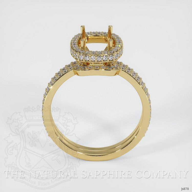 14K Yellow Gold Pave Ring Setting