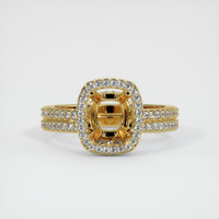 18K Yellow Gold Pave Ring Setting Image