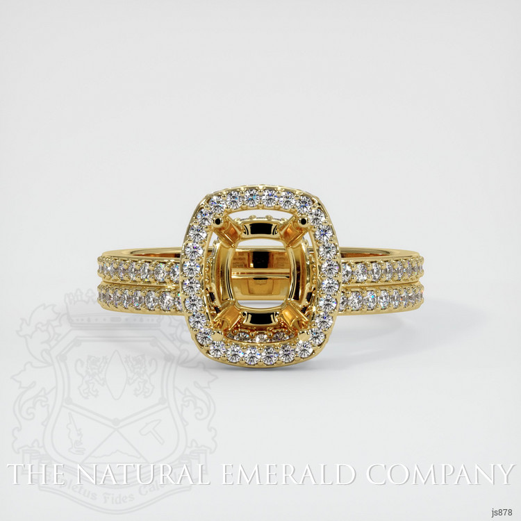 18K Yellow Gold Pave Ring Setting