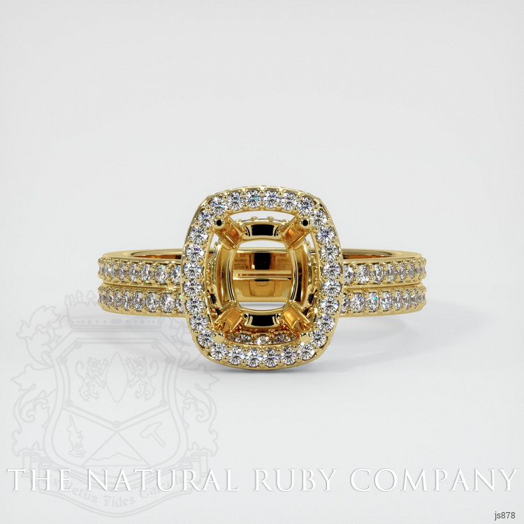 18K Yellow Gold Pave Ring Setting