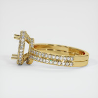 18K Yellow Gold Pave Ring Setting Image