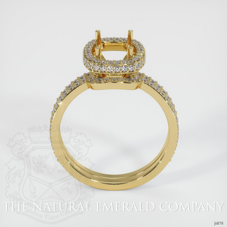 18K Yellow Gold Pave Ring Setting
