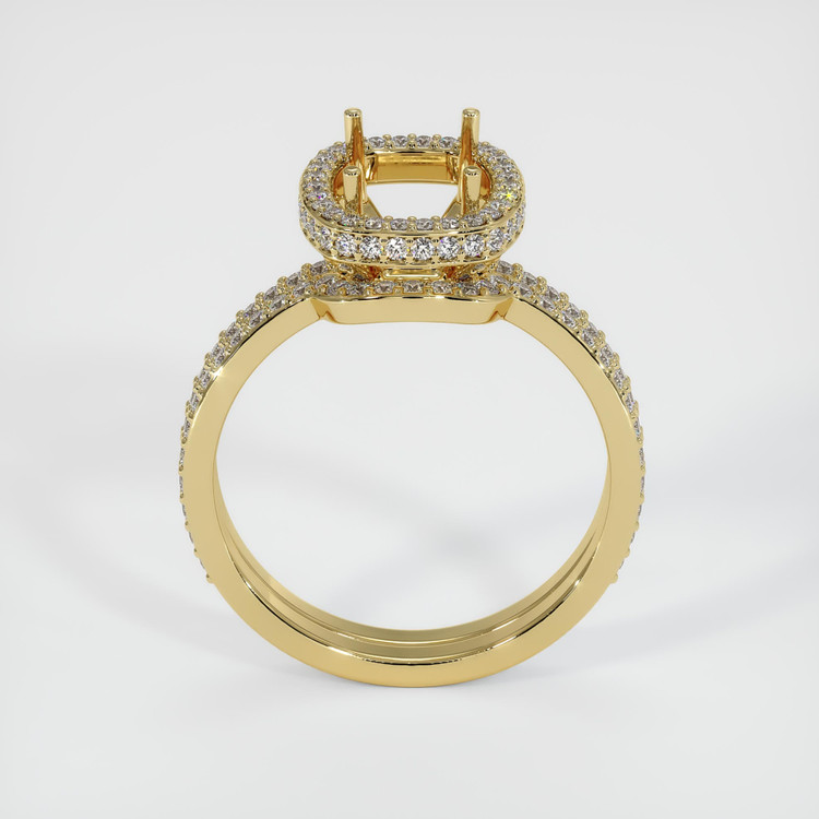 18K Yellow Gold Pave Ring Setting