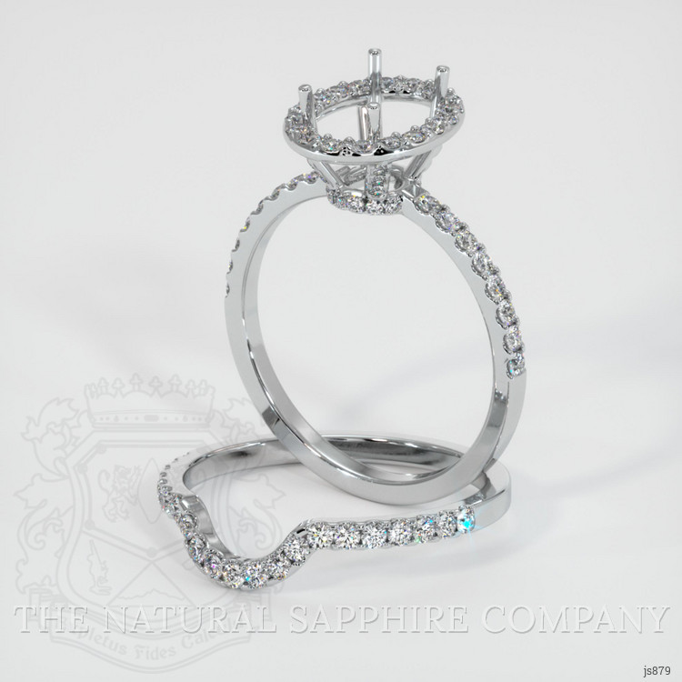 Platinum 950 Pave Ring Setting