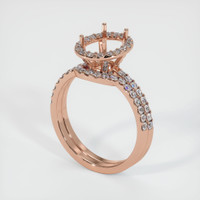 14K Rose Gold Pave Ring Setting Video