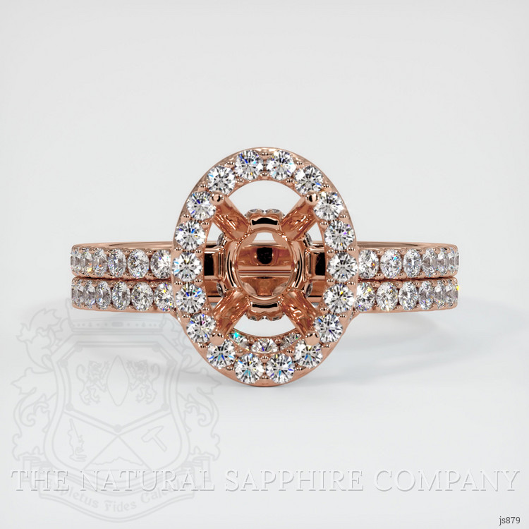 14K Rose Gold Pave Ring Setting