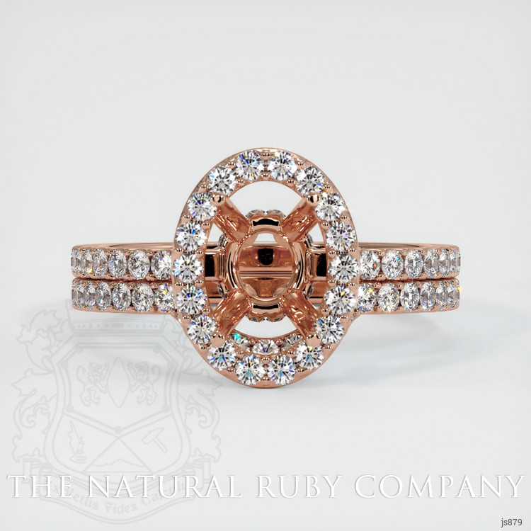14K Rose Gold Pave Ring Setting