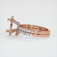 14K Rose Gold Pave Ring Setting Image