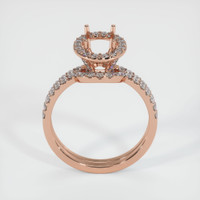 14K Rose Gold Pave Ring Setting Image