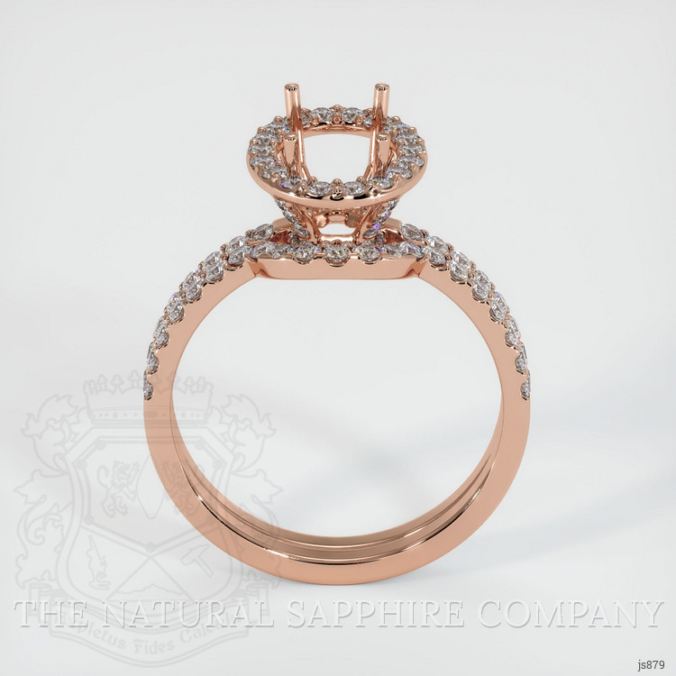14K Rose Gold Pave Ring Setting
