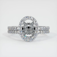 10K White Gold Pave Ring Setting Image