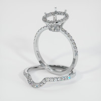 10K White Gold Pave Ring Setting Image