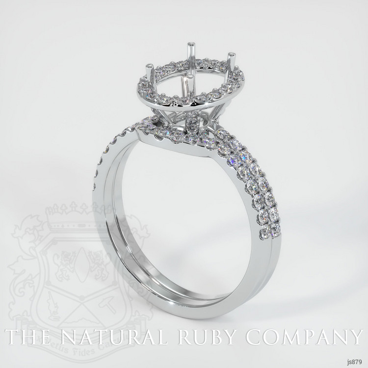 14K White Gold Pave Ring Setting