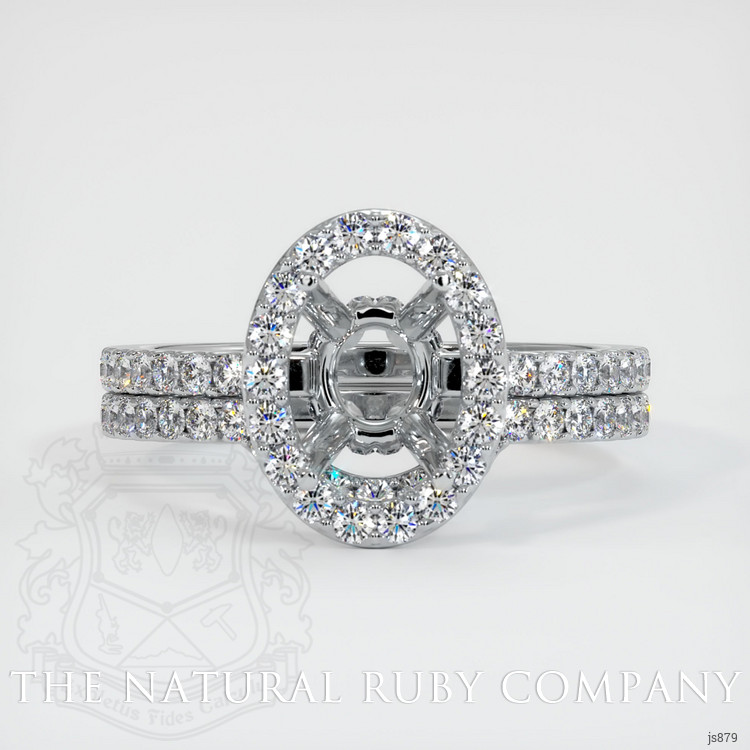 14K White Gold Pave Ring Setting