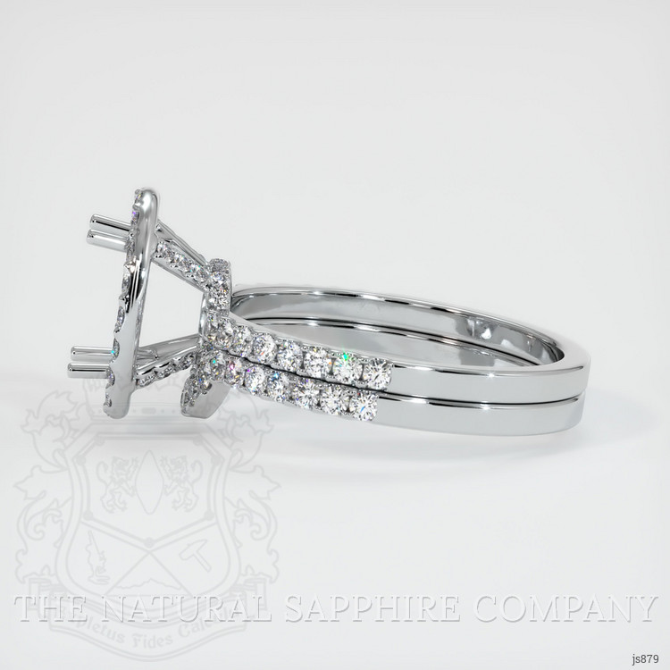 14K White Gold Pave Ring Setting