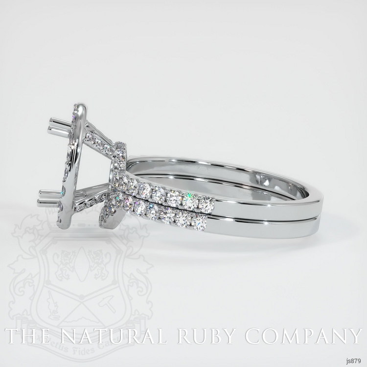14K White Gold Pave Ring Setting