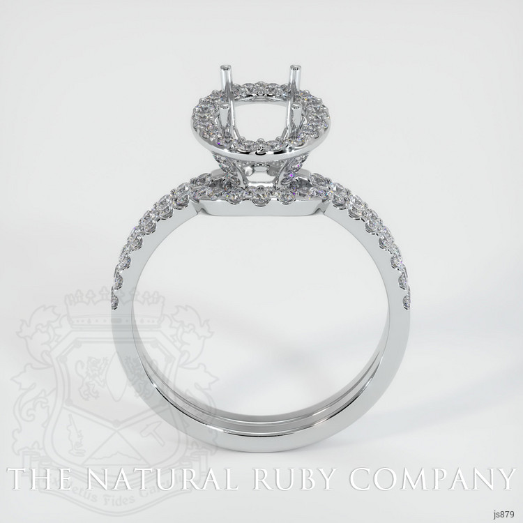 14K White Gold Pave Ring Setting