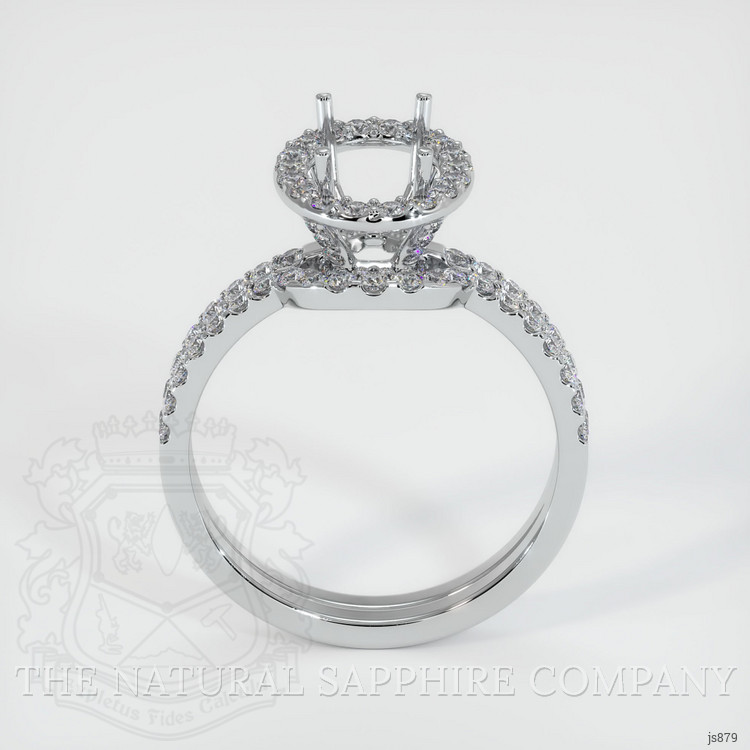 14K White Gold Pave Ring Setting