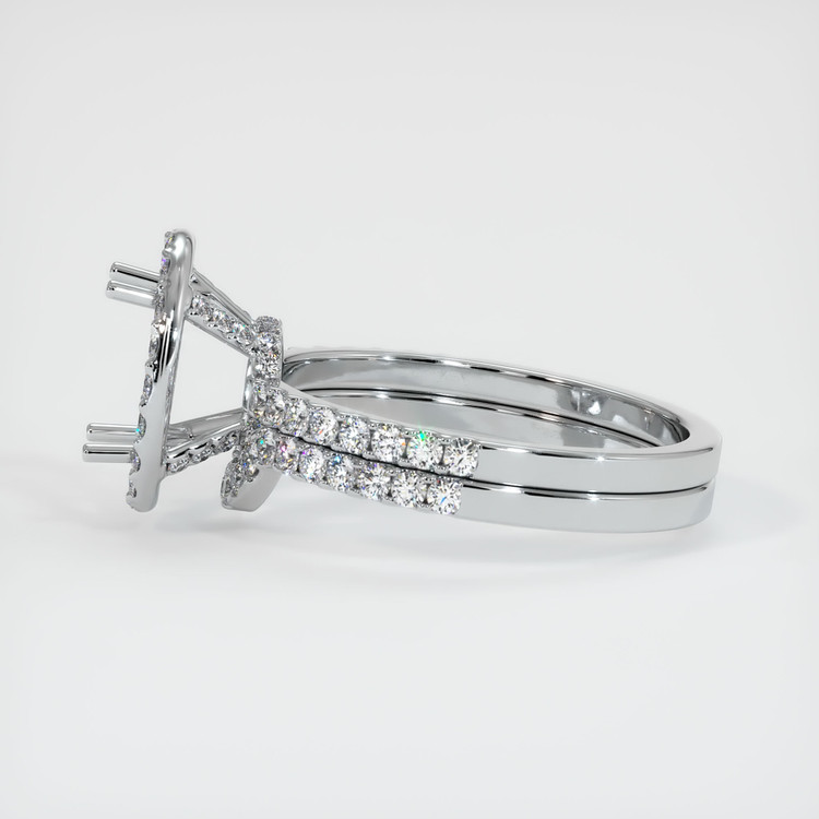 18K White Gold Pave Ring Setting