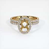 10K Yellow Gold Pave Ring Setting Image