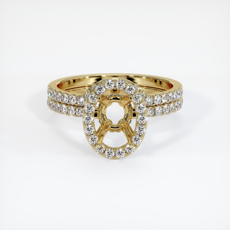 14K Yellow Gold Pave Ring Setting