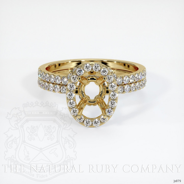 14K Yellow Gold Pave Ring Setting