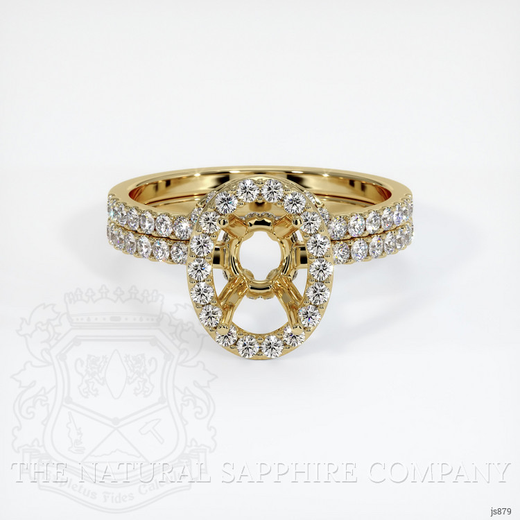 14K Yellow Gold Pave Ring Setting